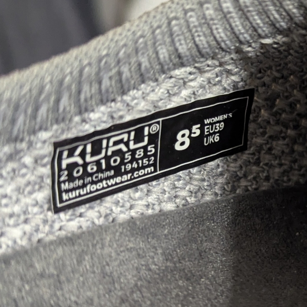 Gray and Pink Knit Slip-On Sneakers - Picture 2 of 3
